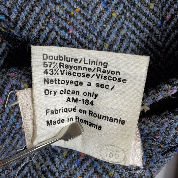 VTG Sears The Fashion Place Blue Long Top Coat - Picture 5 of 8